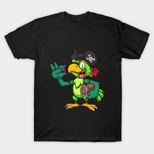 Pirate Parrot With Treasure T-Shirt